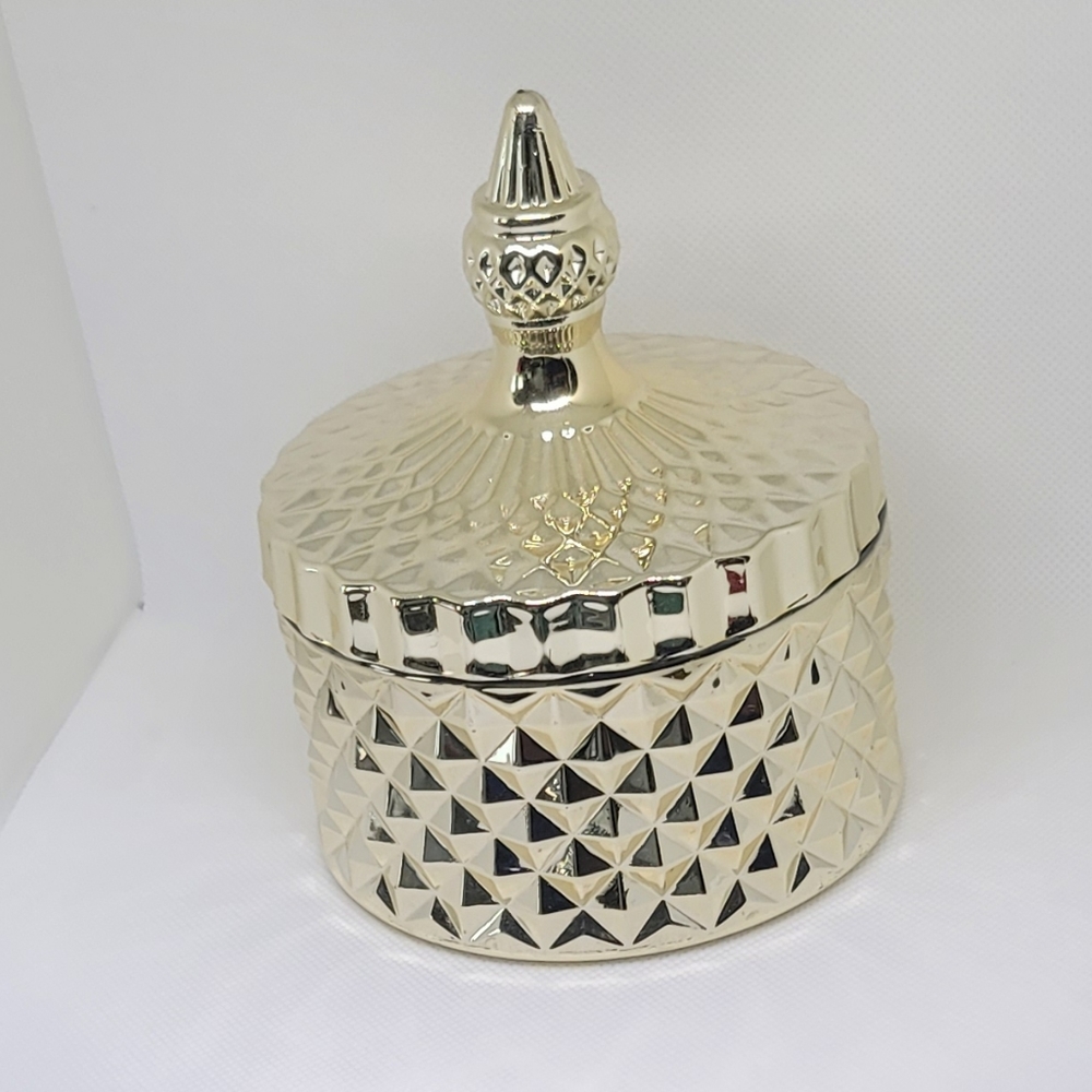 Gold Glass Decorative Jar